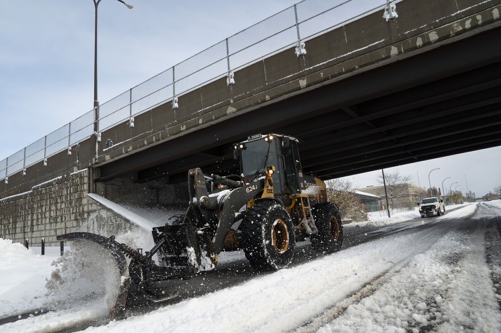 Plows at work